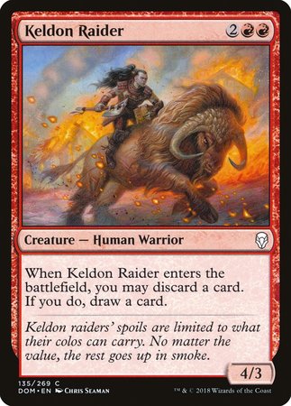 Keldon Raider [Dominaria] | Dumpster Cat Games