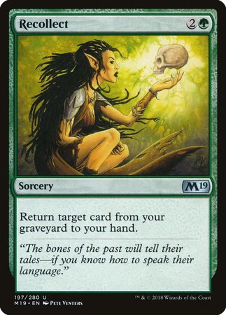 Recollect [Core Set 2019] | Dumpster Cat Games