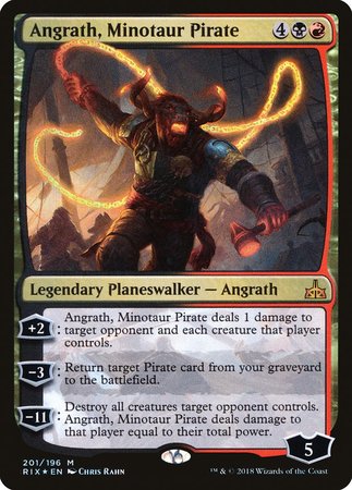 Angrath, Minotaur Pirate [Rivals of Ixalan] | Dumpster Cat Games