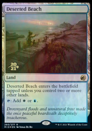 Deserted Beach [Innistrad: Midnight Hunt Prerelease Promos] | Dumpster Cat Games