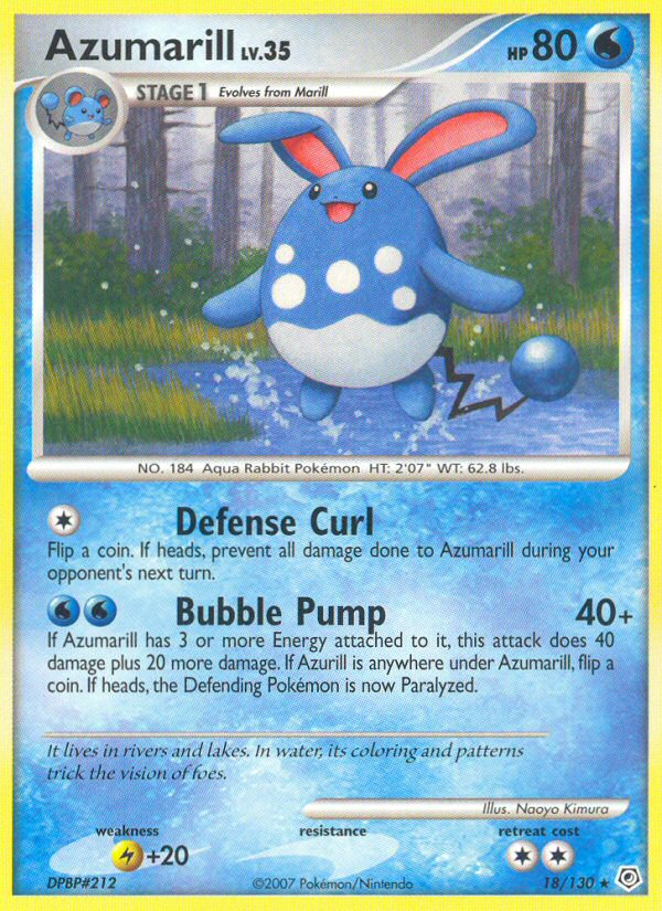 Azumarill (18/130) [Diamond & Pearl: Base Set] | Dumpster Cat Games