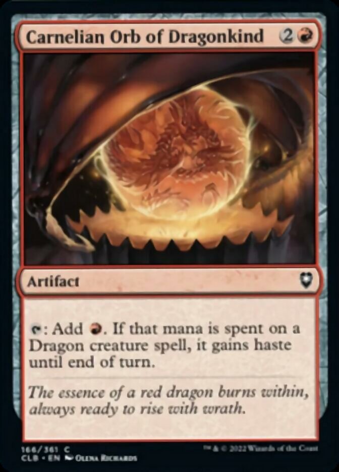 Carnelian Orb of Dragonkind [Commander Legends: Battle for Baldur's Gate] | Dumpster Cat Games