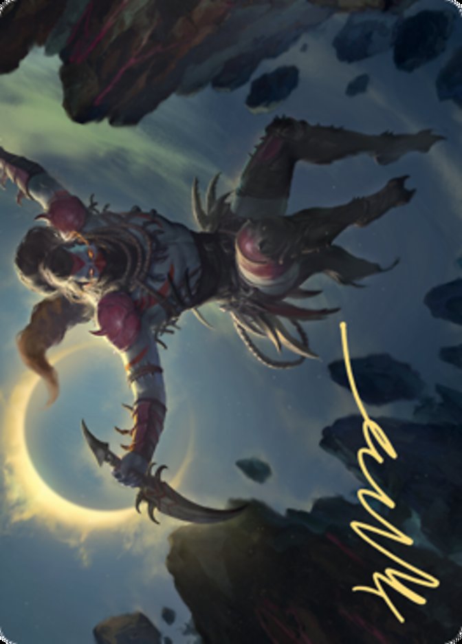 Nighthawk Scavenger Art Card (Gold-Stamped Signature) [Zendikar Rising Art Series] | Dumpster Cat Games