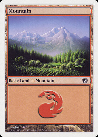 Mountain (343) [Eighth Edition] | Dumpster Cat Games