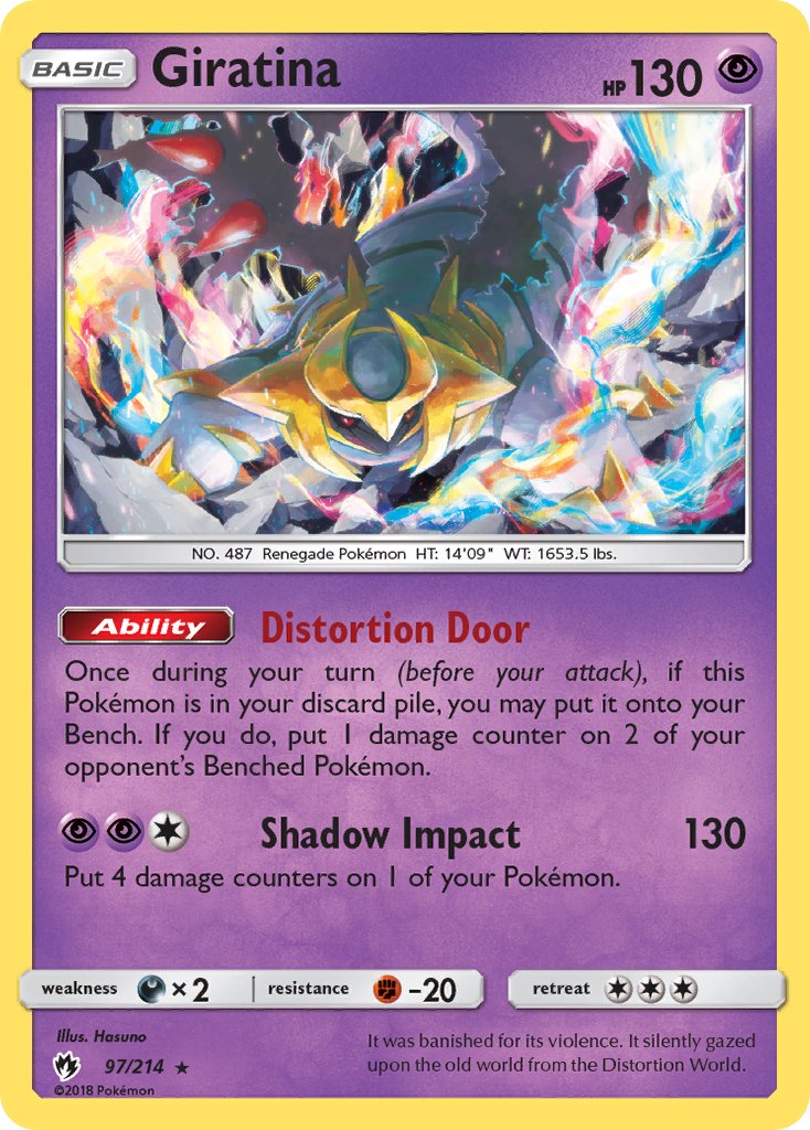 Giratina (97/214) (Theme Deck Exclusive) [Sun & Moon: Lost Thunder] | Dumpster Cat Games