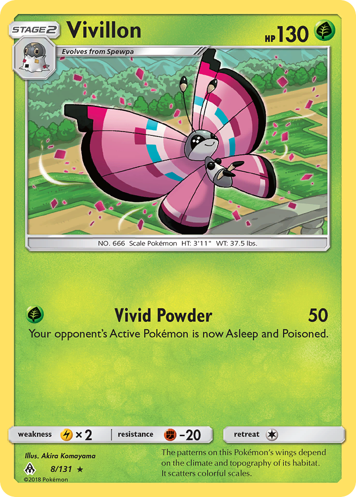 Vivillon (8/131) [Sun & Moon: Forbidden Light] | Dumpster Cat Games