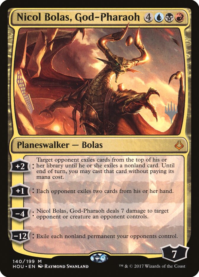Nicol Bolas, God-Pharaoh (Promo Pack) [Hour of Devastation Promos] | Dumpster Cat Games