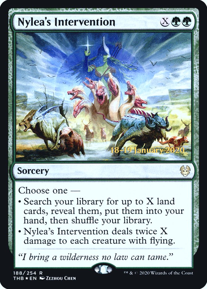 Nylea's Intervention [Theros Beyond Death Prerelease Promos] | Dumpster Cat Games