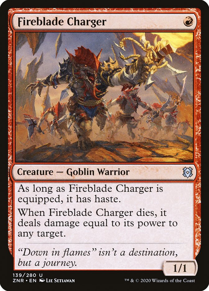 Fireblade Charger [Zendikar Rising] | Dumpster Cat Games