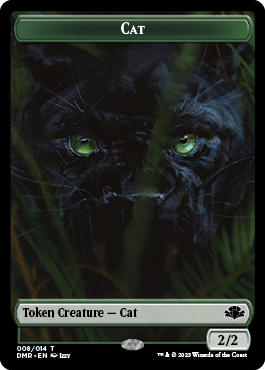 Cat Token (008) [Dominaria Remastered Tokens] | Dumpster Cat Games