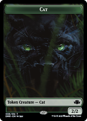 Zombie // Cat (008) Double-Sided Token [Dominaria Remastered Tokens] | Dumpster Cat Games