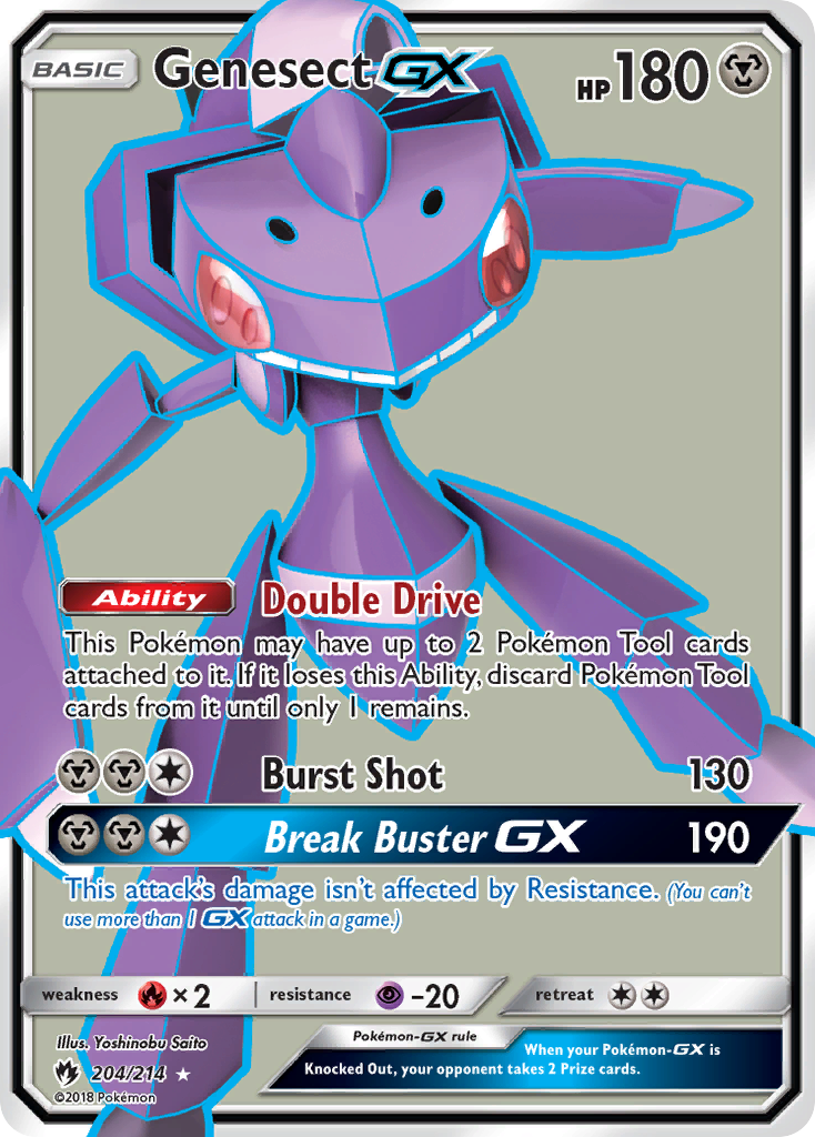 Genesect GX (204/214) [Sun & Moon: Lost Thunder] | Dumpster Cat Games
