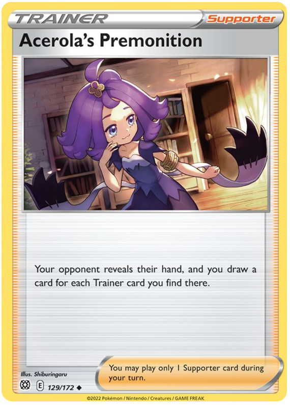 Acerola's Premonition (129/172) [Sword & Shield: Brilliant Stars] | Dumpster Cat Games
