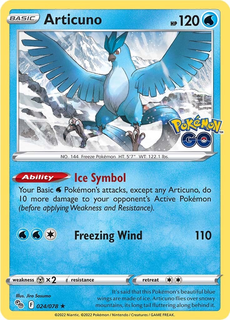 Articuno (024/078) [Pokémon GO] | Dumpster Cat Games
