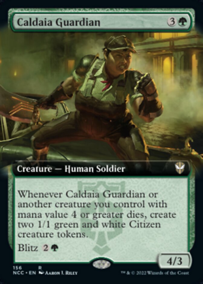 Caldaia Guardian (Extended Art) [Streets of New Capenna Commander] | Dumpster Cat Games