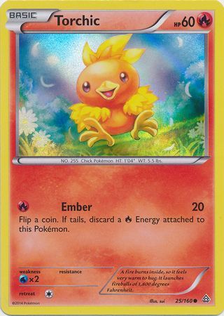 Torchic (25/160) (Sheen Holo) [XY: Primal Clash] | Dumpster Cat Games