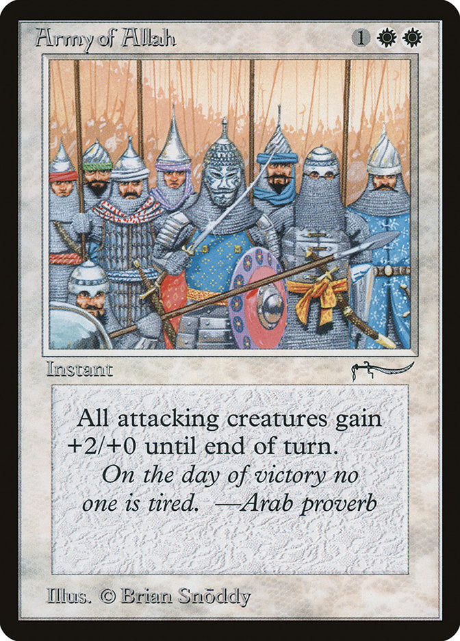 Army of Allah (Dark Mana Cost) [Arabian Nights] | Dumpster Cat Games
