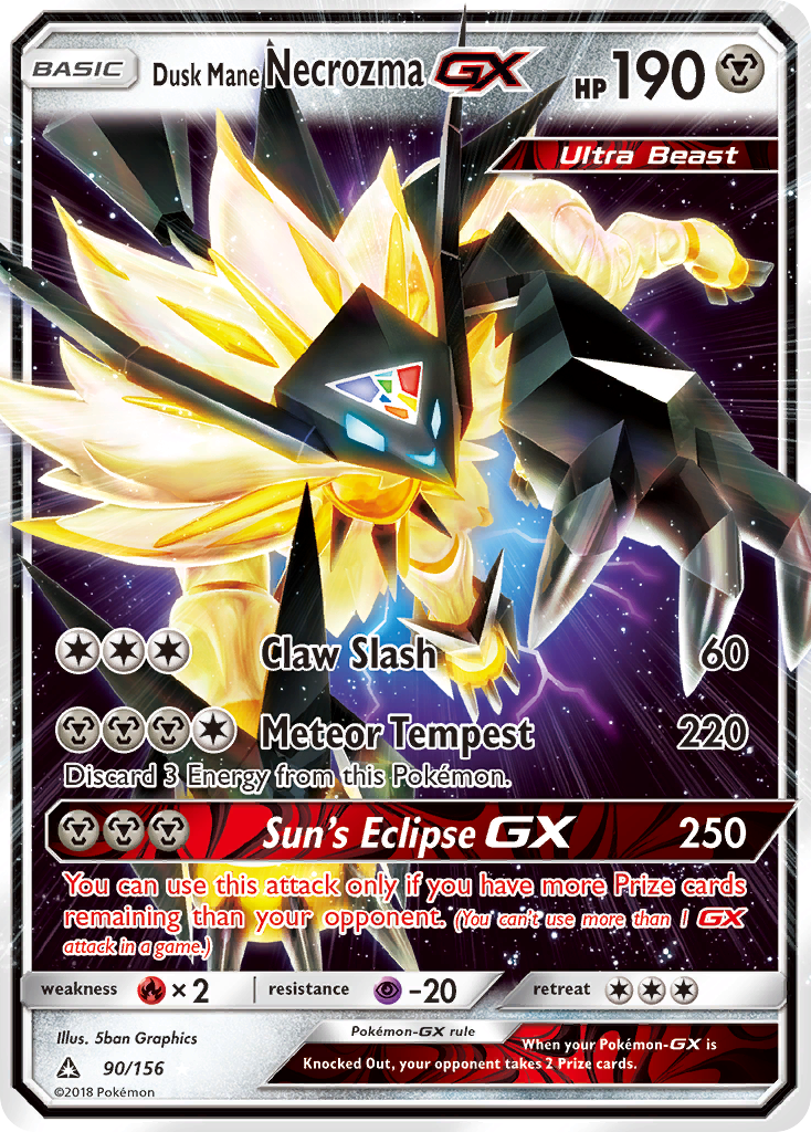 Dusk Mane Necrozma GX (90/156) [Sun & Moon: Ultra Prism] | Dumpster Cat Games