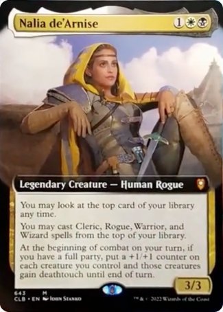 Nalia de'Arnise (Extended Art) [Commander Legends: Battle for Baldur's Gate] | Dumpster Cat Games