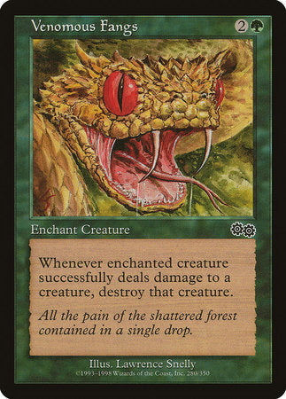 Venomous Fangs [Urza's Saga] | Dumpster Cat Games