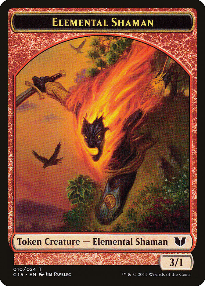 Elemental Shaman // Shapeshifter Double-Sided Token [Commander 2015 Tokens] | Dumpster Cat Games