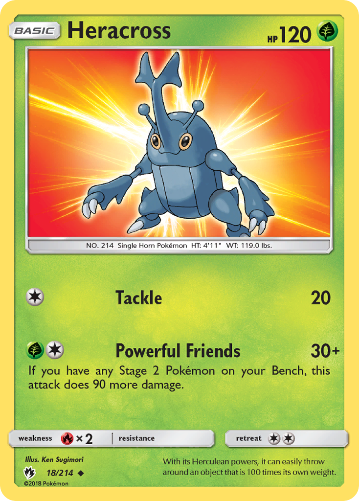 Heracross (18/214) [Sun & Moon: Lost Thunder] | Dumpster Cat Games