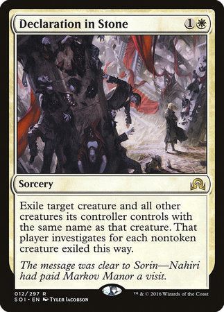 Declaration in Stone [Shadows over Innistrad] | Dumpster Cat Games