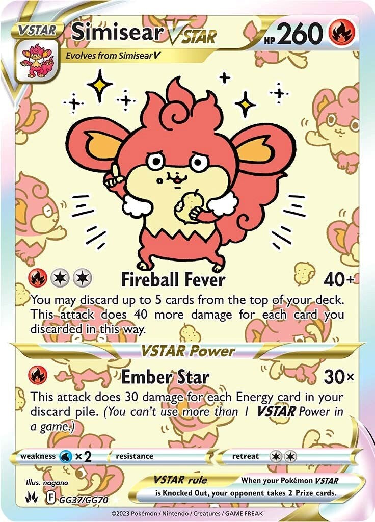 Simisear VSTAR (GG37/GG70) [Sword & Shield: Crown Zenith] | Dumpster Cat Games