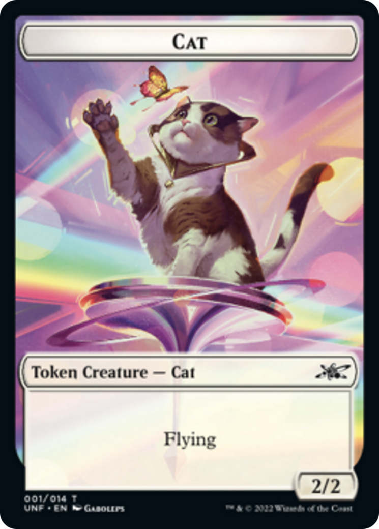 Cat // Storm Crow Double-sided Token [Unfinity Tokens] | Dumpster Cat Games