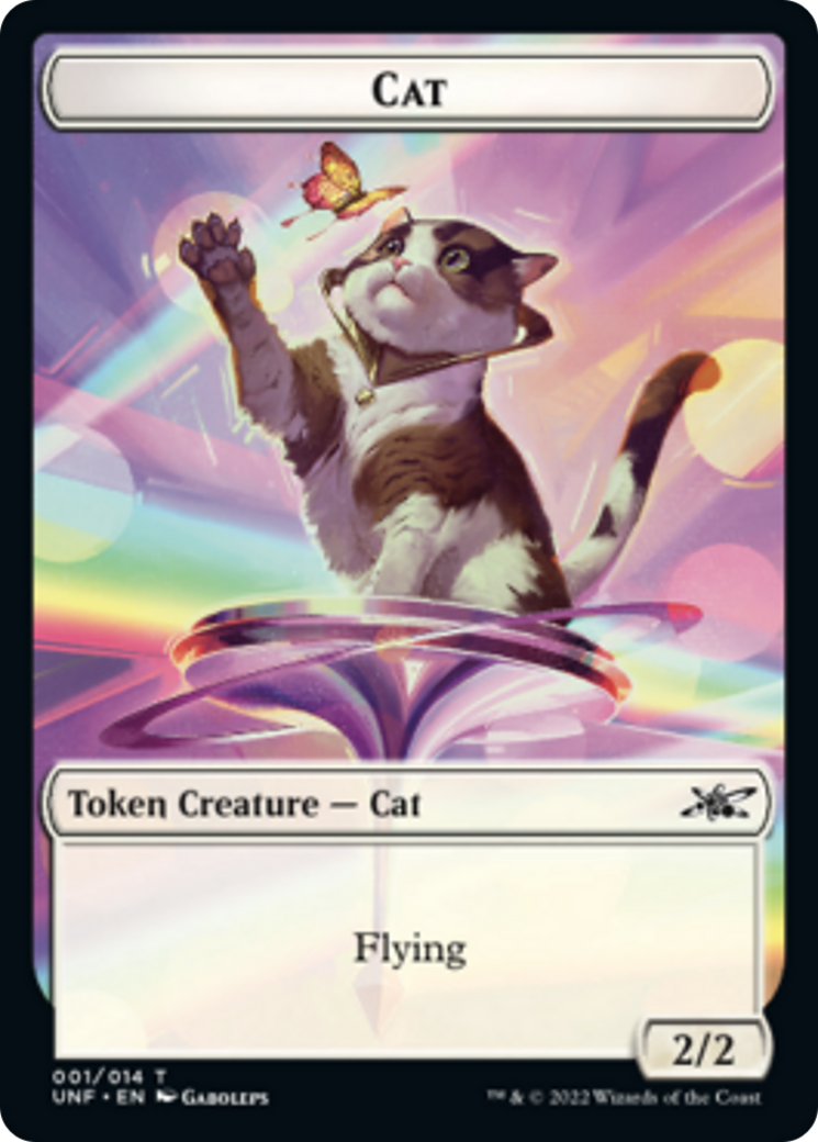 Cat // Food (11) Double-sided Token [Unfinity Tokens] | Dumpster Cat Games