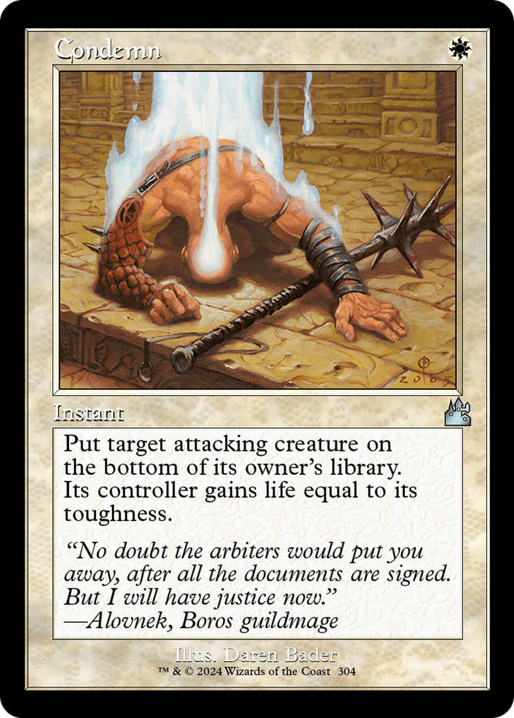 Condemn (Retro Frame) [Ravnica Remastered] | Dumpster Cat Games