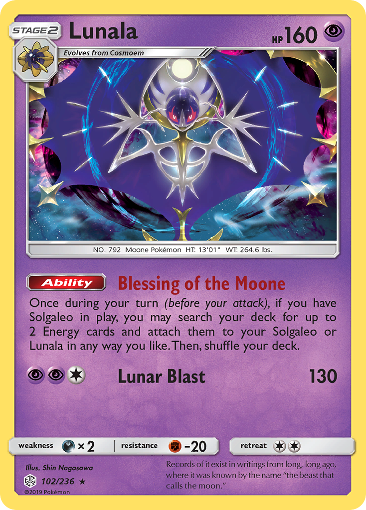 Lunala (102/236) [Sun & Moon: Cosmic Eclipse] | Dumpster Cat Games
