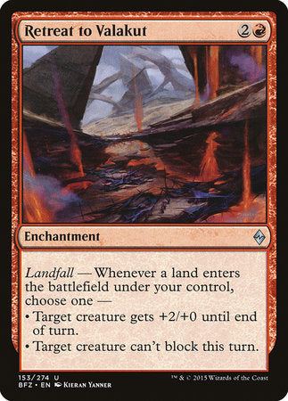 Retreat to Valakut [Battle for Zendikar] | Dumpster Cat Games