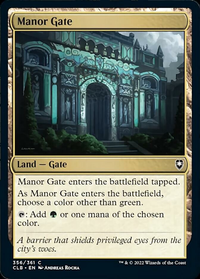Manor Gate [Commander Legends: Battle for Baldur's Gate] | Dumpster Cat Games