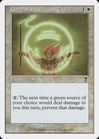 Circle of Protection: Green [Seventh Edition] | Dumpster Cat Games