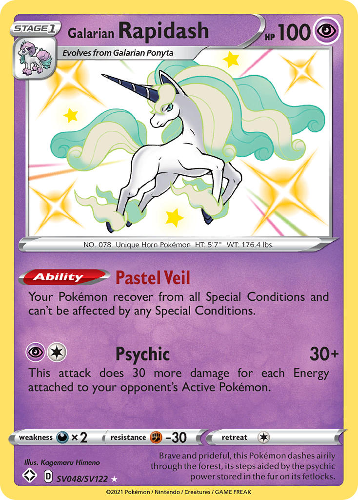 Galarian Rapidash (SV048/SV122) [Sword & Shield: Shining Fates] | Dumpster Cat Games