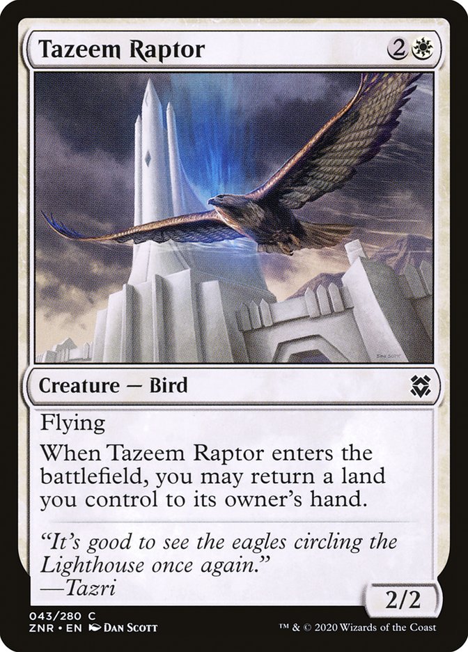 Tazeem Raptor [Zendikar Rising] | Dumpster Cat Games