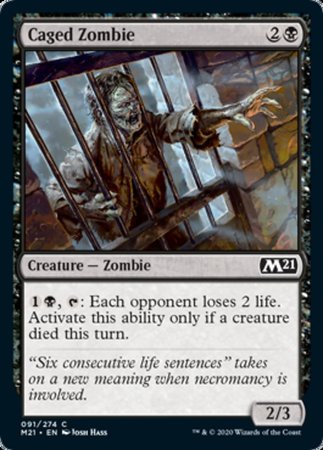 Caged Zombie [Core Set 2021] | Dumpster Cat Games