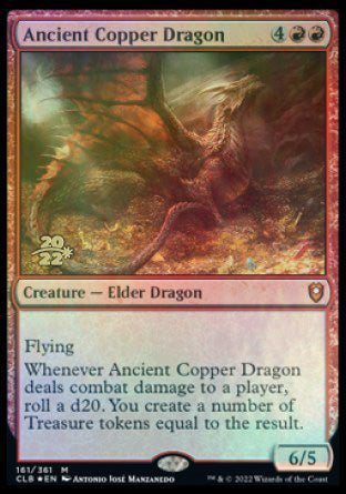 Ancient Copper Dragon [Commander Legends: Battle for Baldur's Gate Prerelease Promos] | Dumpster Cat Games