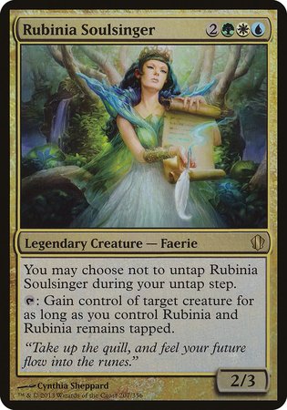 Rubinia Soulsinger (Commander 2013) [Commander 2013 Oversized] | Dumpster Cat Games