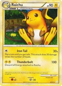 Raichu (10/123) (Cracked Ice Holo) [HeartGold & SoulSilver: Base Set] | Dumpster Cat Games