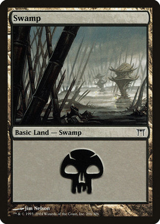 Swamp (296) [Champions of Kamigawa] | Dumpster Cat Games