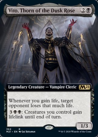 Vito, Thorn of the Dusk Rose (Extended Art) [Core Set 2021] | Dumpster Cat Games