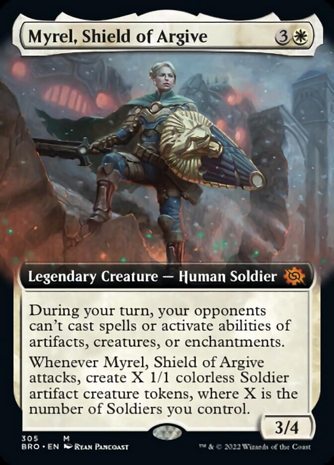 Myrel, Shield of Argive (Extended Art) [The Brothers' War] | Dumpster Cat Games