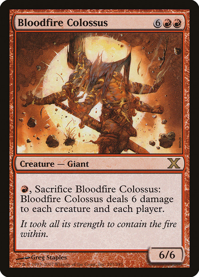 Bloodfire Colossus [Tenth Edition] | Dumpster Cat Games