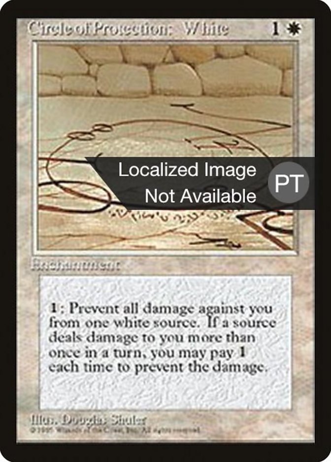Circle of Protection: White [Fourth Edition (Foreign Black Border)] | Dumpster Cat Games