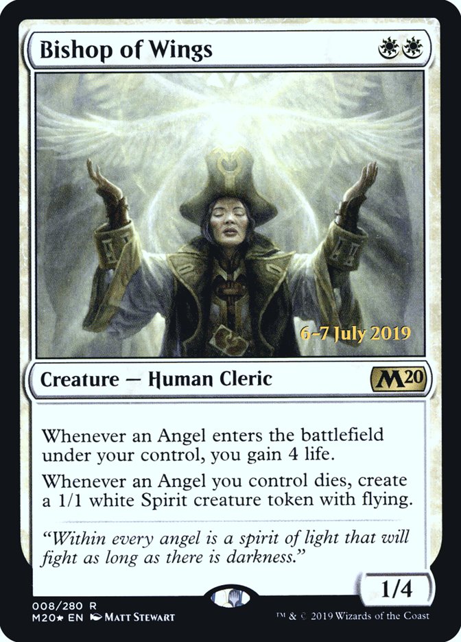 Bishop of Wings  [Core Set 2020 Prerelease Promos] | Dumpster Cat Games