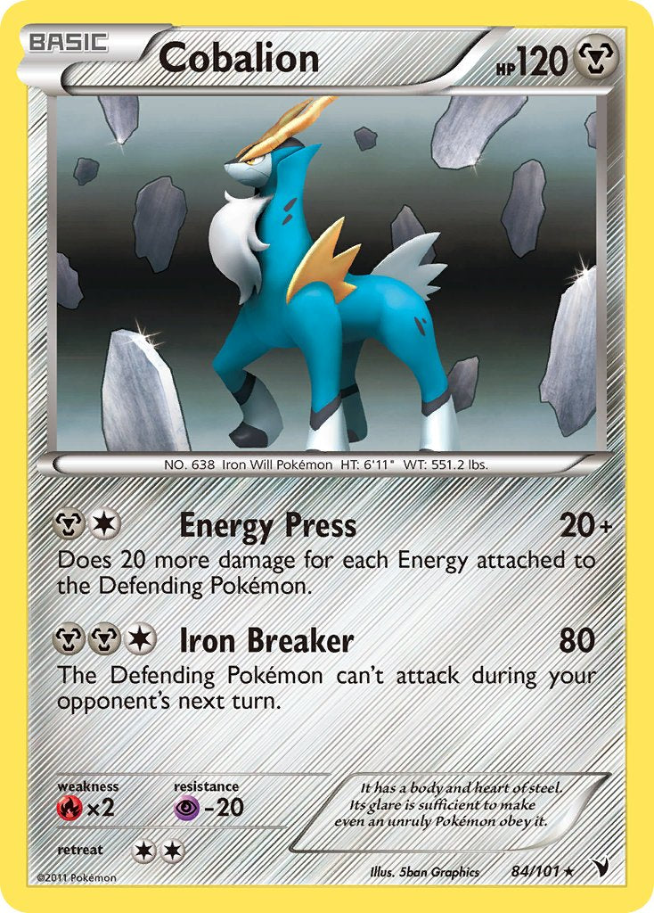 Cobalion (84/101) (Battle Arena Deck Exclusive) (Theme Deck Exclusive) [Black & White: Noble Victories] | Dumpster Cat Games