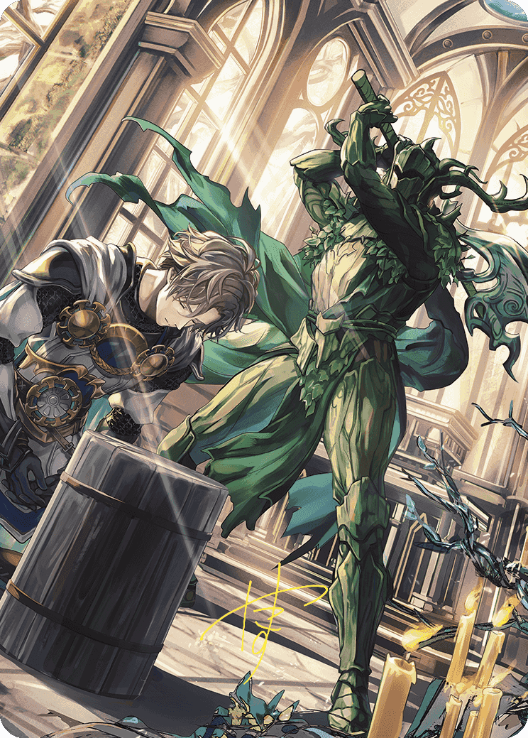 Karmic Justice Anime Art Card (Gold-Stamped Signature) [Wilds of Eldraine Art Series] | Dumpster Cat Games