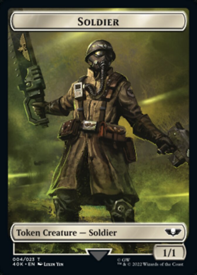 Soldier (004) // Vanguard Suppressor Double-sided Token [Universes Beyond: Warhammer 40,000 Tokens] | Dumpster Cat Games